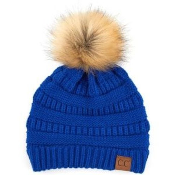 C.C 3pc Knit Warm Pom Beanie Gloves Scarves Set main image 5